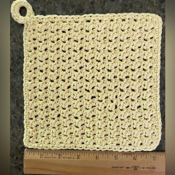 HAND CRAFTED Crochet Washcloth Dishcloth with Hang Loop 100% Cotton CHOOSE COLOR - Picture 8 of 10